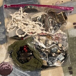 Gallon Grab bag Costume Jewlery Necklaces, Bracelets, Watches Wear Most Fix Some